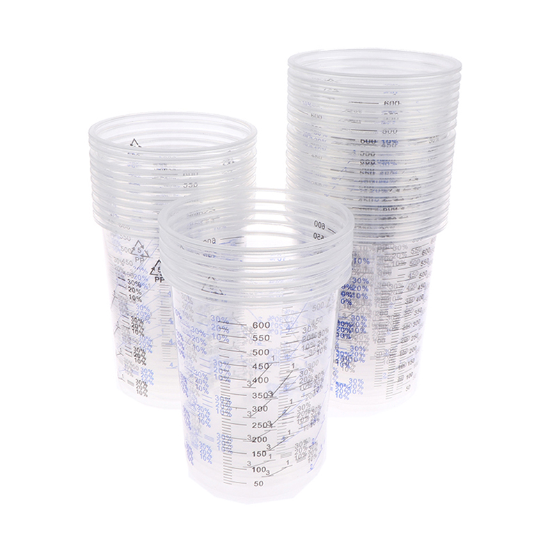 Plastic Cup 50Pcs - 10/50pcs Paint Mixing Calibrated Cup Plastic