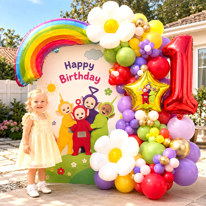 Balloon Arch Kit - Teletubbies Balloon Arch Kit Bouquet Globos
