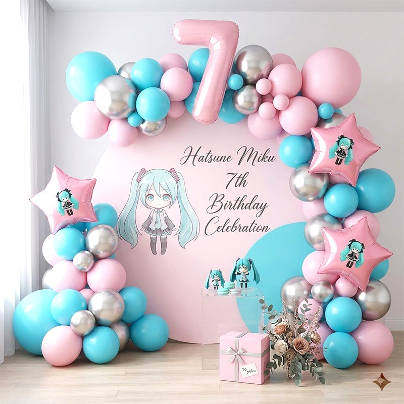Balloon Arch Kit - Hatsune Miku Virtual Singer Balloon Arch
