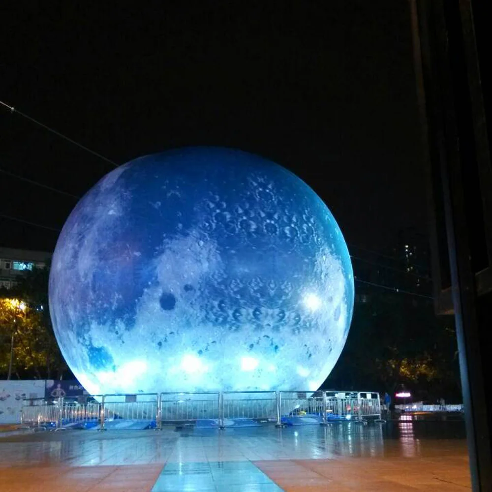 Led Balloon Light - Giant Inflatable Blue Moon Ball With