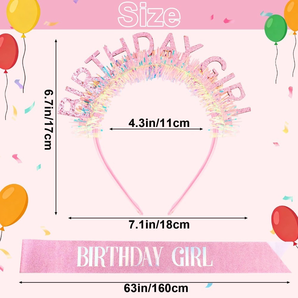 Birthday Girl Sash Glitter Hea - Birthday Sash Glitter ulasan dan harga