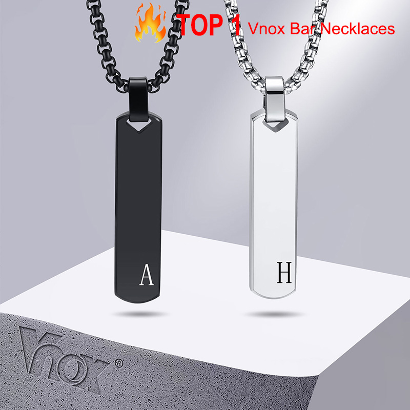 Vnox Initial Bar Necklace for  - Event Z ulasan dan harga