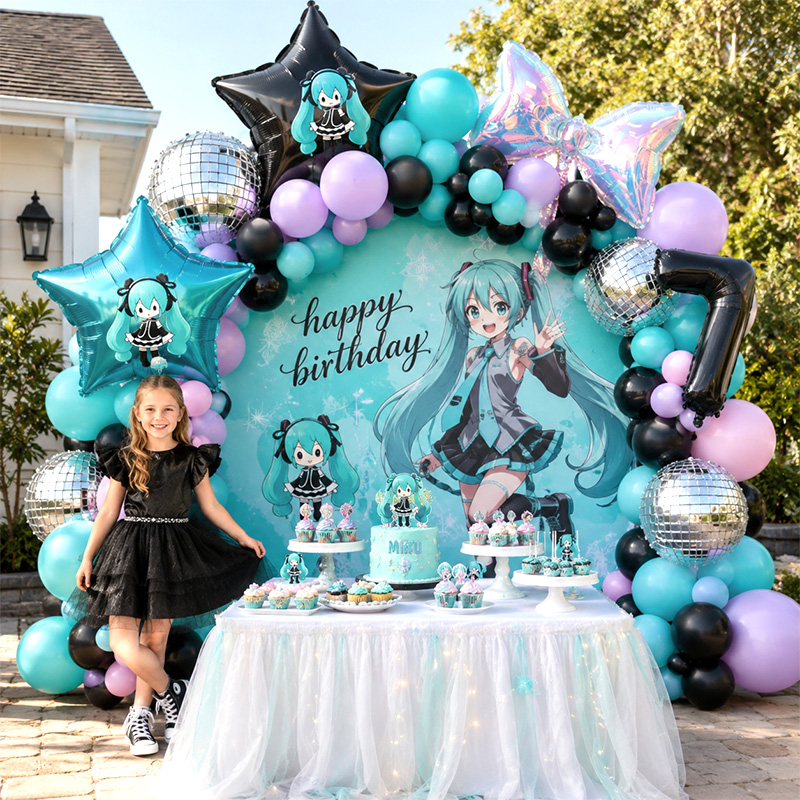Hatsune Miku Virtual Singer Ba - Balloon Arch Kit ulasan dan harga
