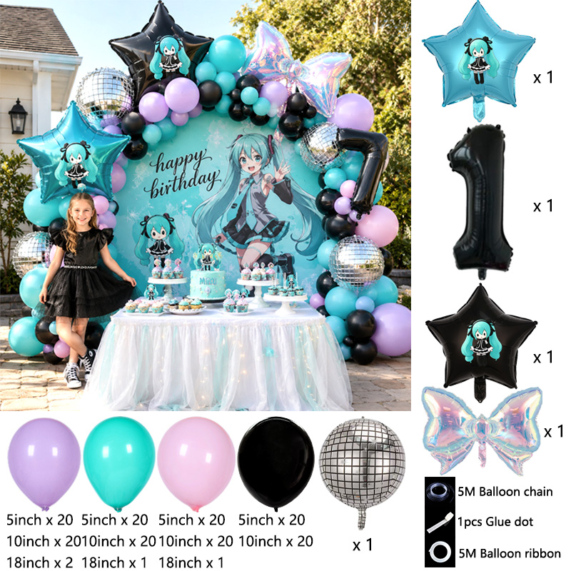 Hatsune Miku Virtual Singer Ba - Balloon Arch Kit ulasan dan harga