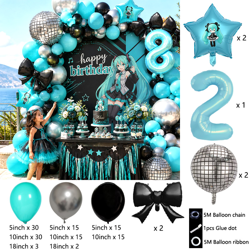 Hatsune Miku Virtual Singer Ba - Balloon Arch Kit ulasan dan harga