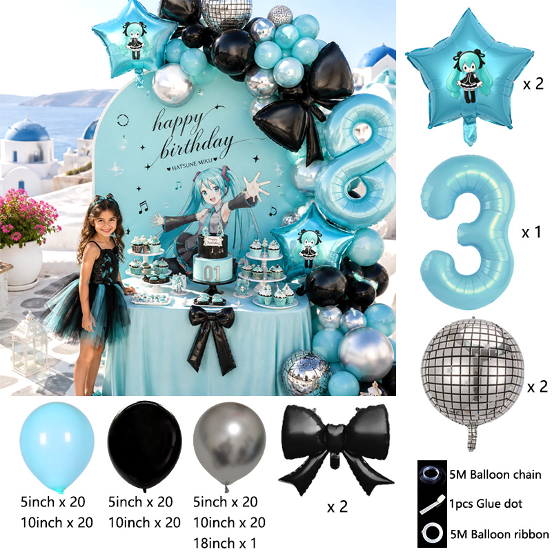 Hatsune Miku Virtual Singer Ba - Balloon Arch Kit ulasan dan harga