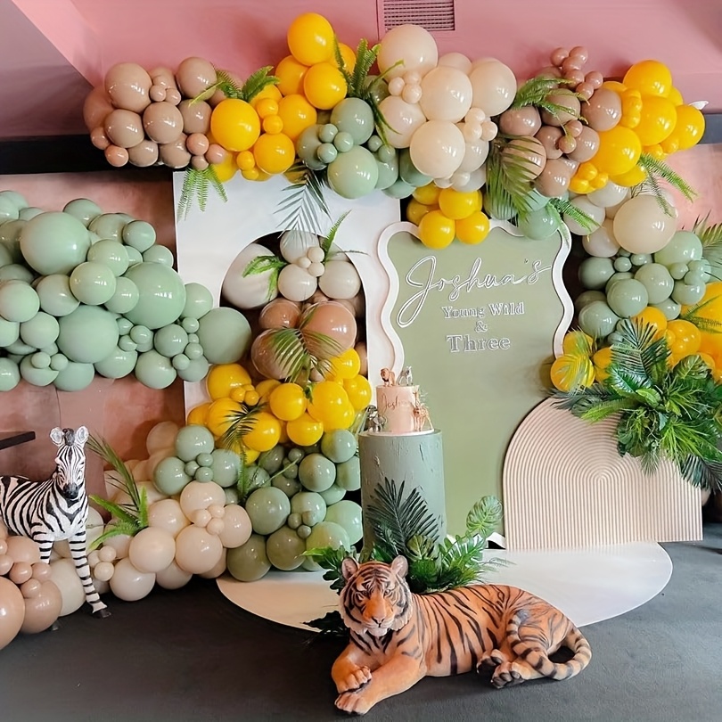 146pcs Sage Green Yellow Ballo - Balloon Arch Kit ulasan dan harga