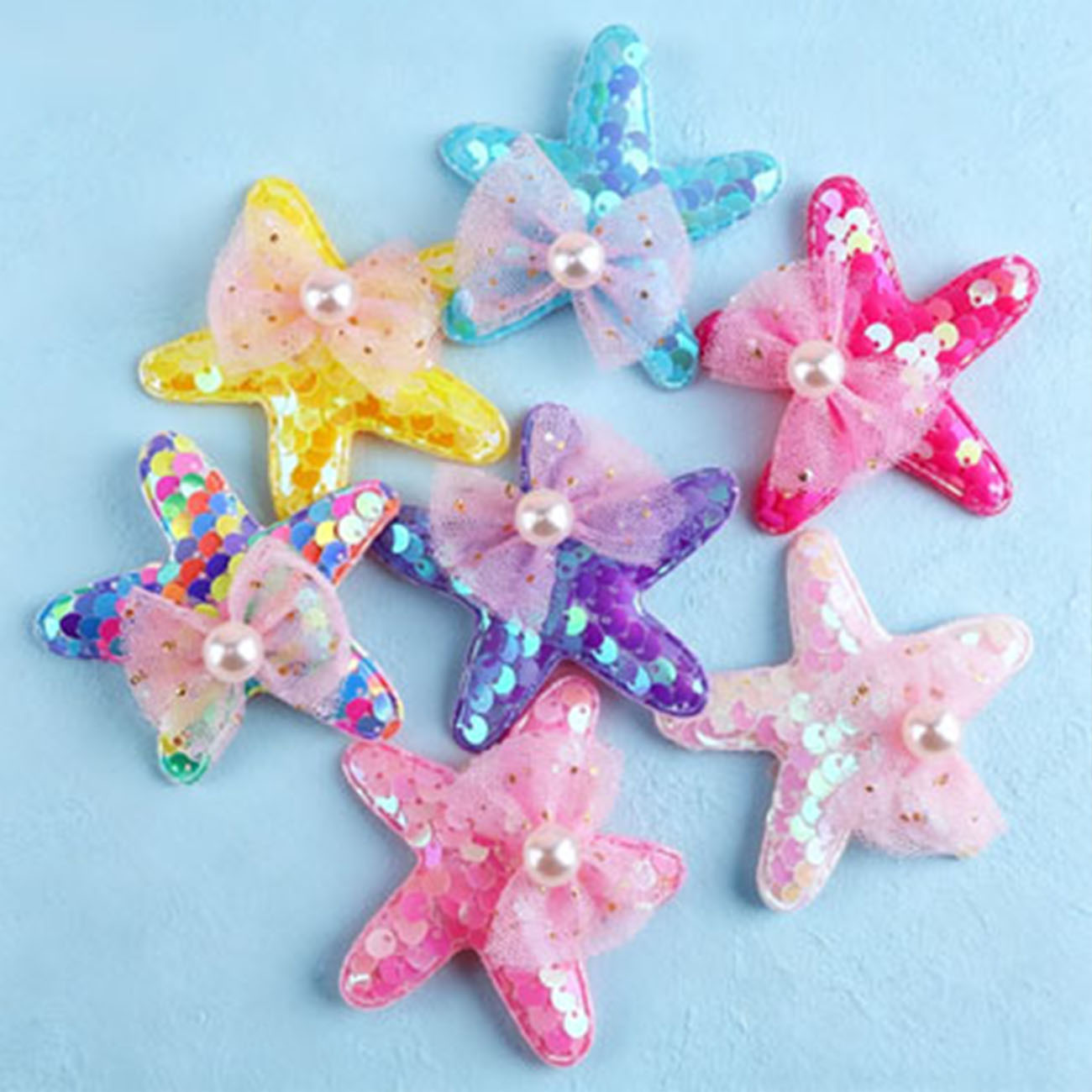 1/7PCS Mermaid Sequins Starfis - Glitter Tablecloth ulasan dan harga