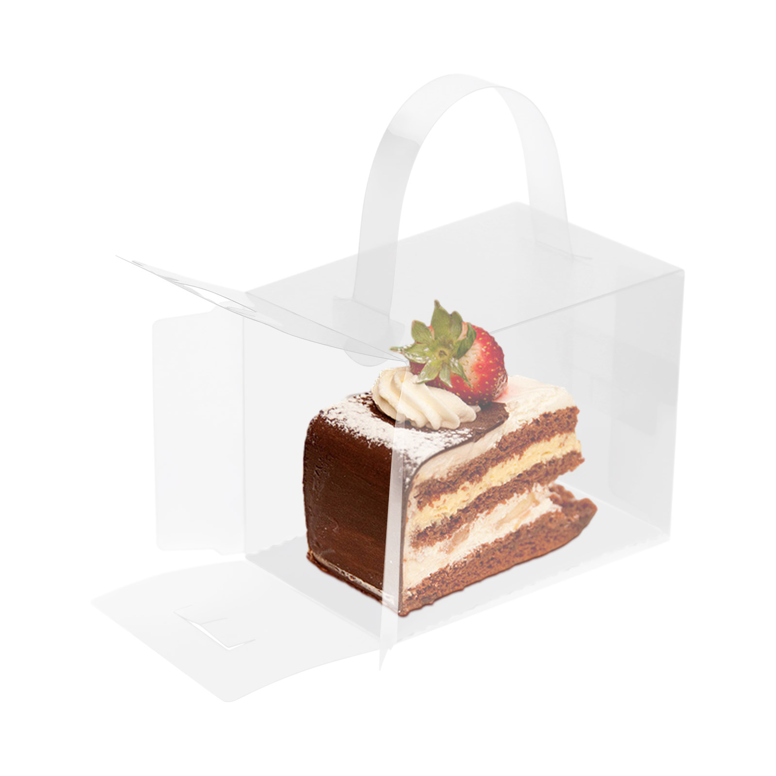 50 Pcs Clear Cake Boxes Set, P - Event Party Box ulasan dan harga