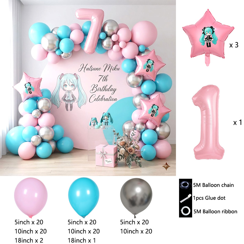 Hatsune Miku Virtual Singer Ba - Balloon Arch Kit ulasan dan harga