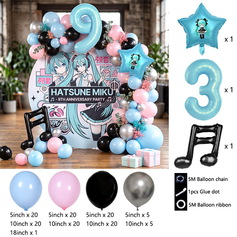Hatsune Miku Virtual Singer Ba - Balloon Arch Kit ulasan dan harga