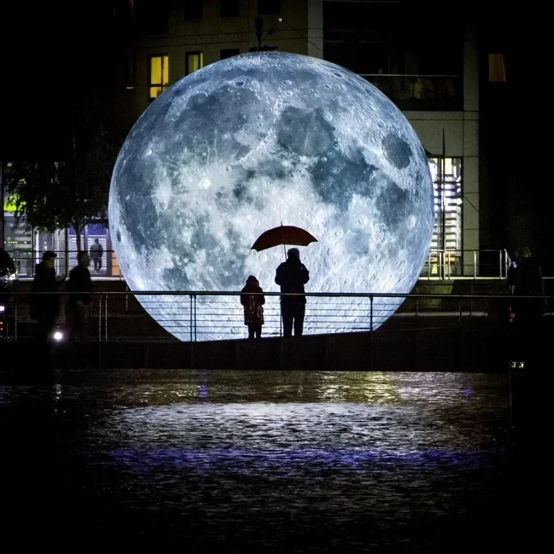 Giant Inflatable Blue Moon Bal - Led Balloon Light ulasan dan harga