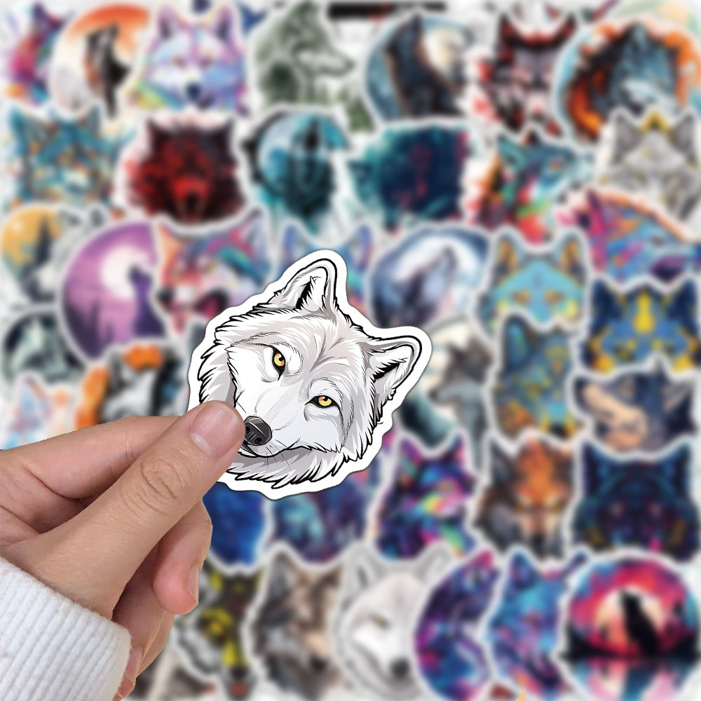 50PCS Wolf Decoration Sticker  - Plastic Cup 50Pcs ulasan dan harga