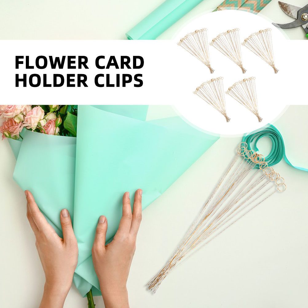 100Pcs Metal Flower Card Holde - Centerpiece Stick ulasan dan harga
